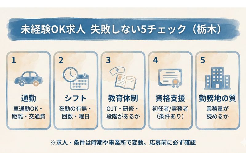 栃木 介護 未経験OK 求人 選び方 5つのチェック