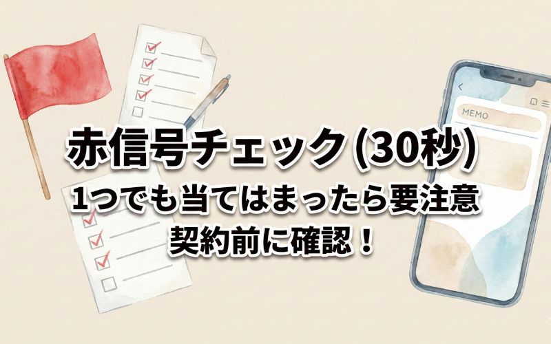 契約前の赤信号チェック（介護派遣トラブル回避）